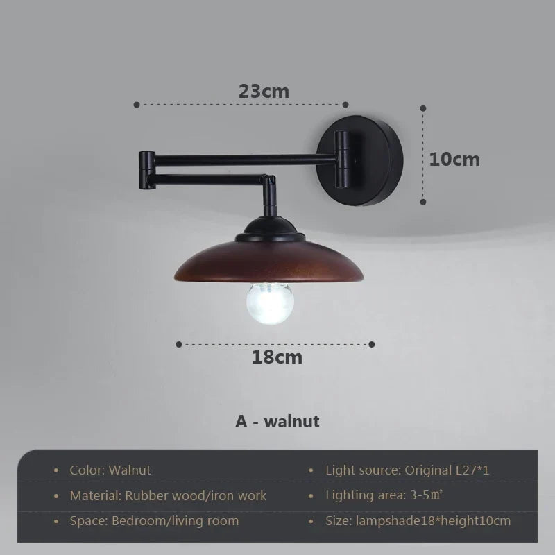 Wood Swing Arm Sconce, view 18