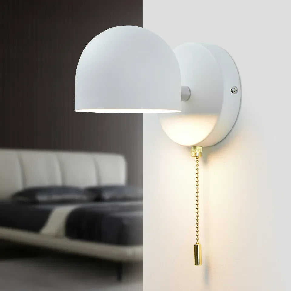 Nordic LED wall light with outlet