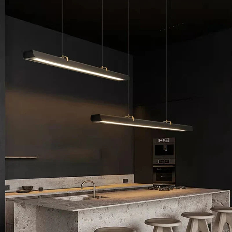Minimalist semi flush light