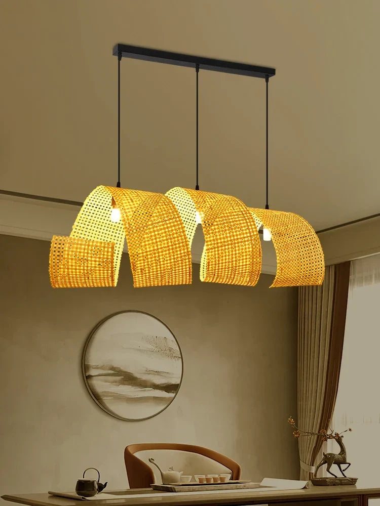 Bamboo chandelier