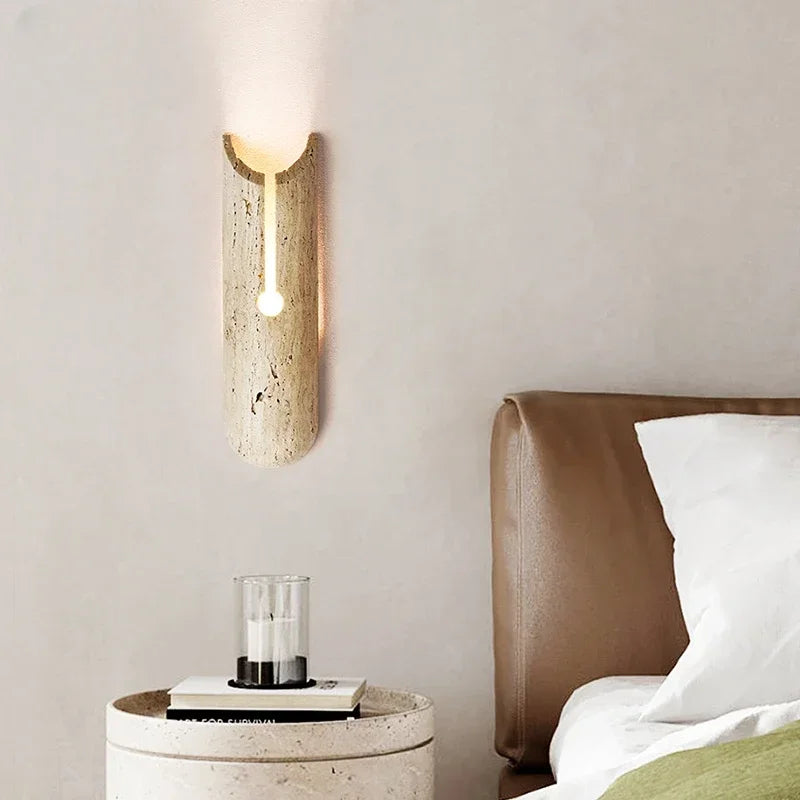 Refined stone sconce