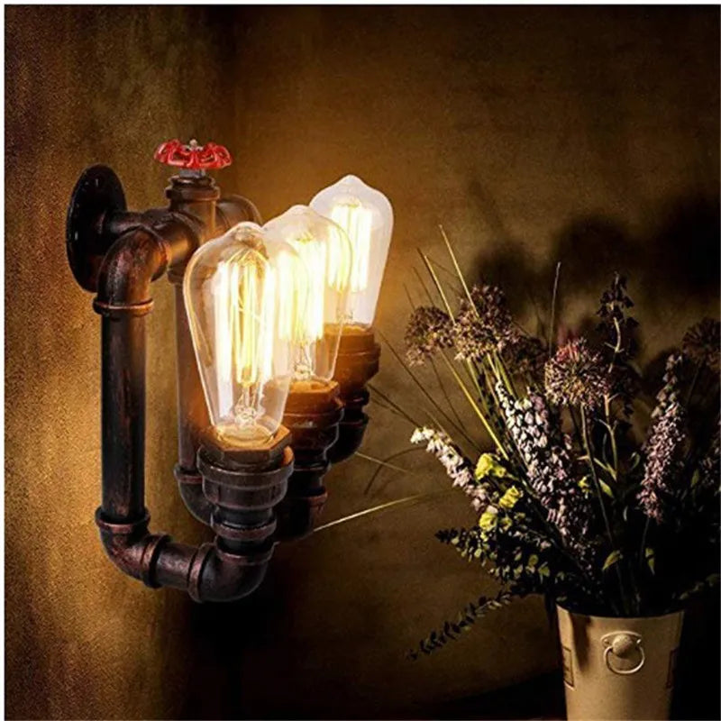Industrial water pipe wall light