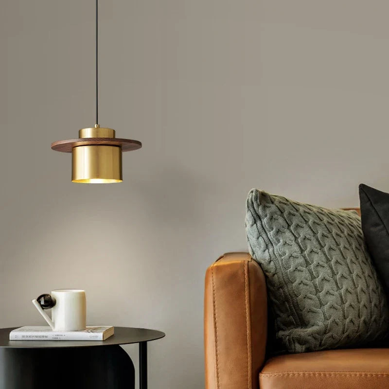 Modern Copper Bar Pendant, view 4