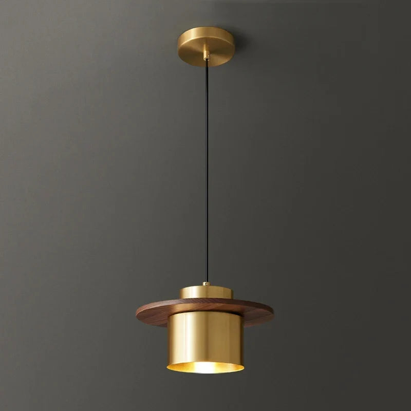 Modern copper bar pendant