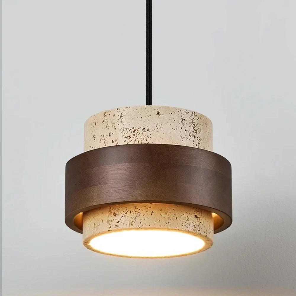 Wood marble lamp