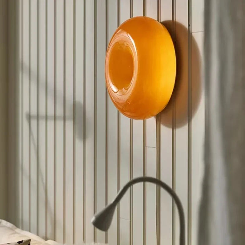 Bauhaus donut glass wall light
