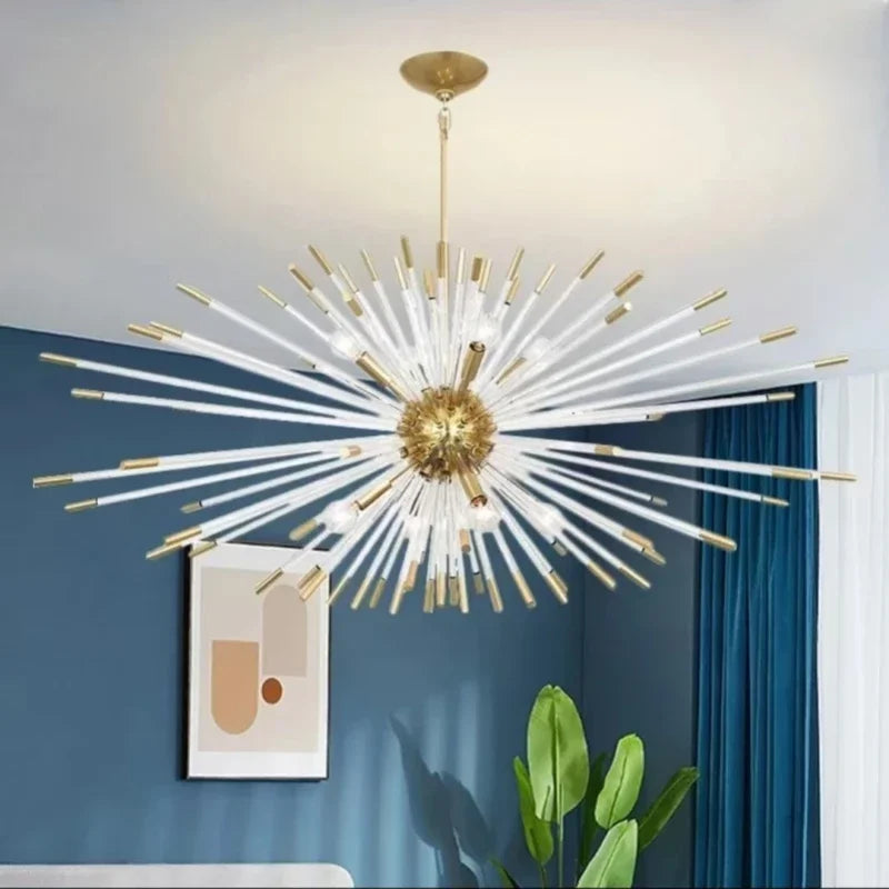 Luxury gold crystal chandelier
