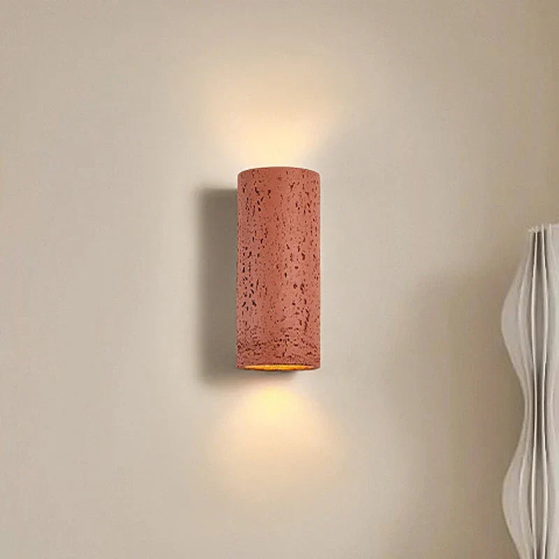 Nostalgic cement LED wall light