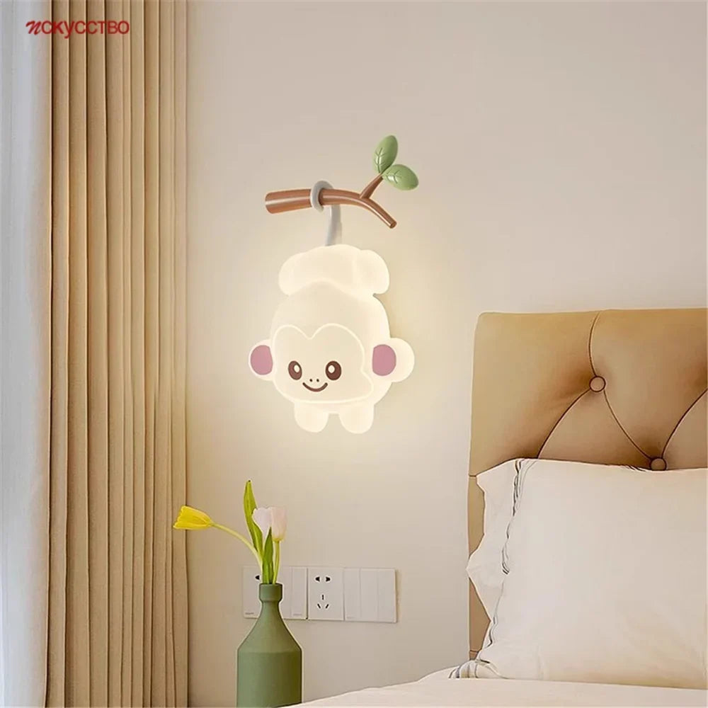Cartoon monkey sconce