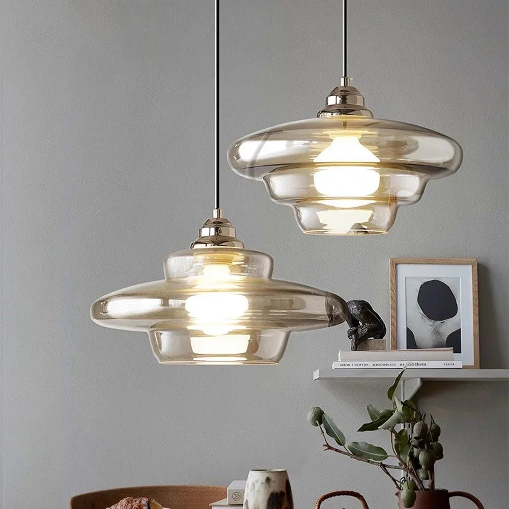 Retro cognac glass pendant