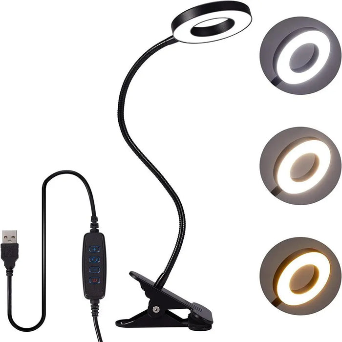 Clip-on desk lamp