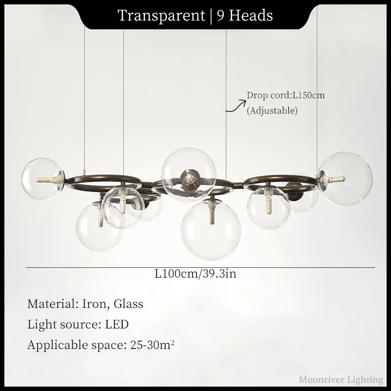 Glass Globe Chandelier, view 18