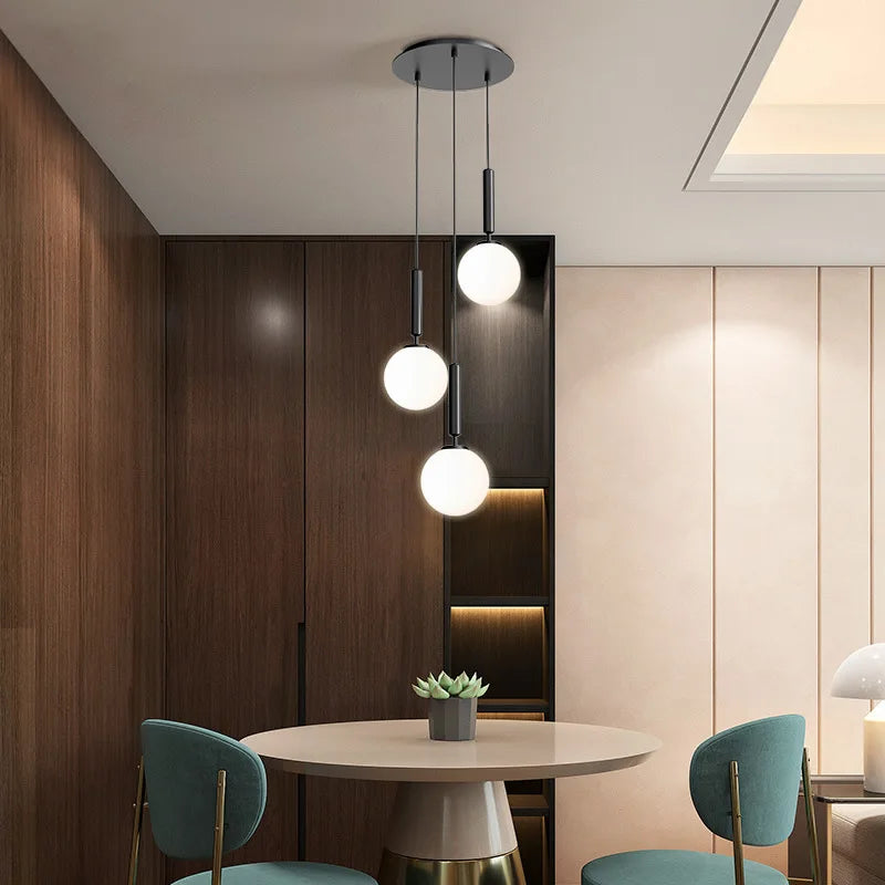 Modern glass chandelier