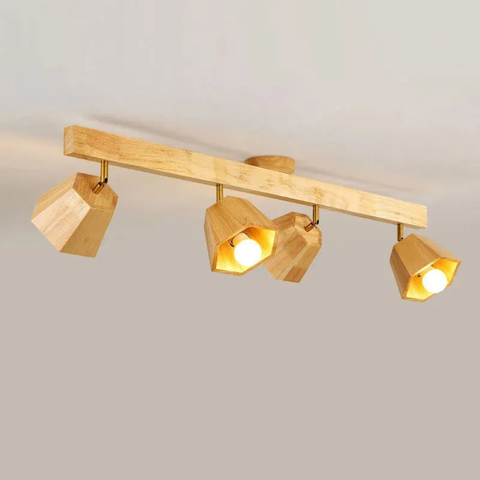Wood track ceiling light