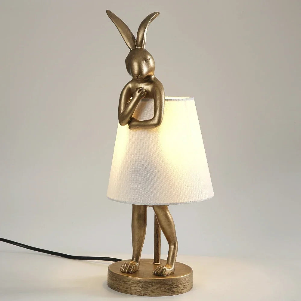 Resin rabbit lamp