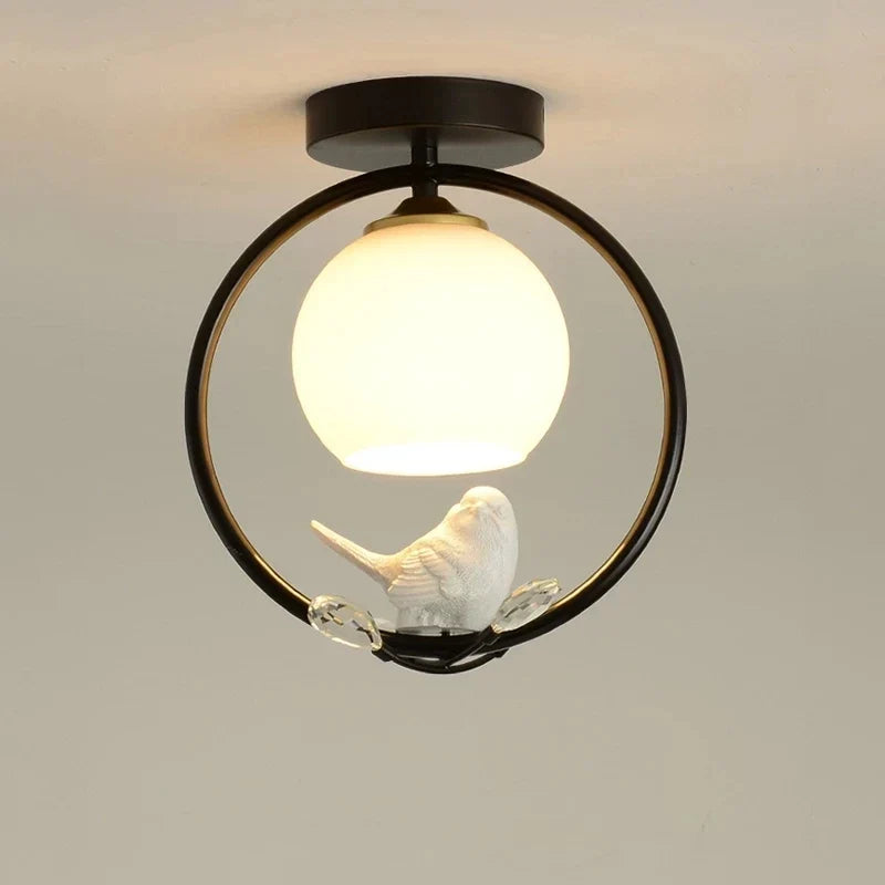 Nordic iron E27 flush mount