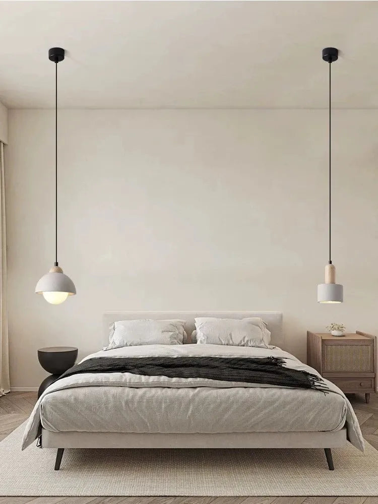 Cement pendant in a loft kitchen