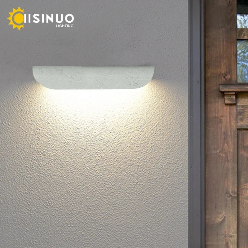 White outdoor LED wall light