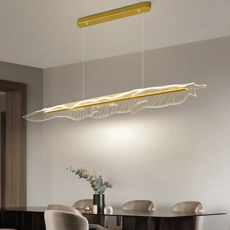 Nordic white linear pendant