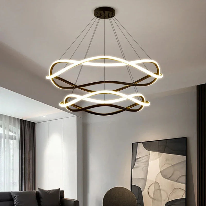 Modern LED Ring Pendant, view 3
