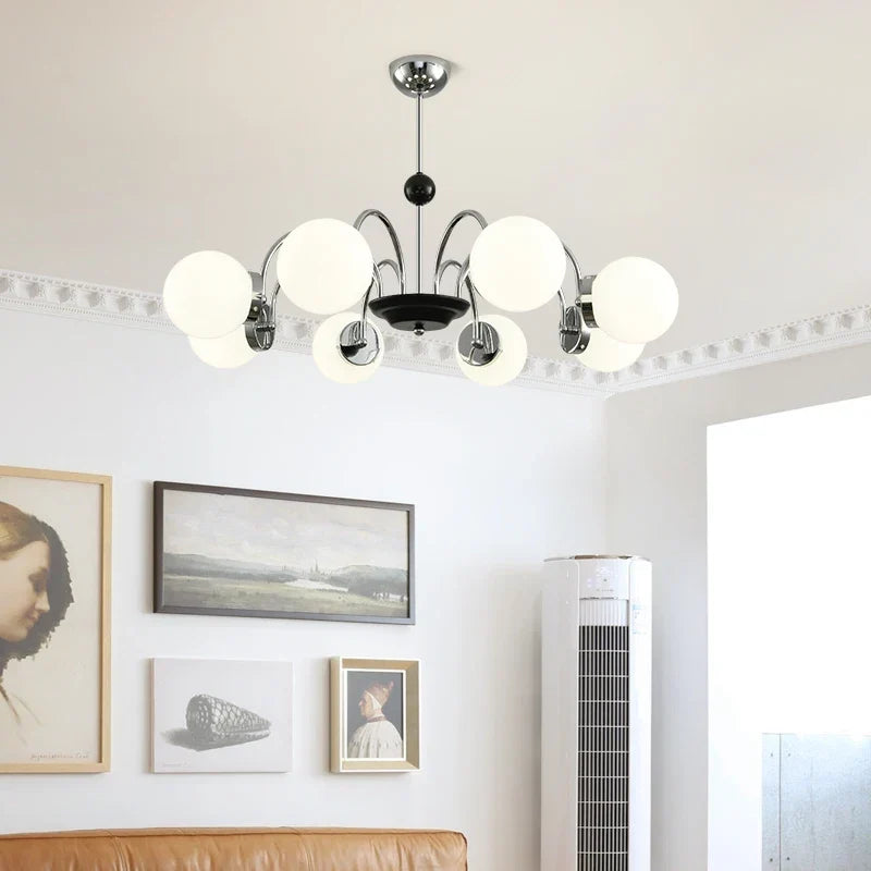 Bauhaus glass chandelier