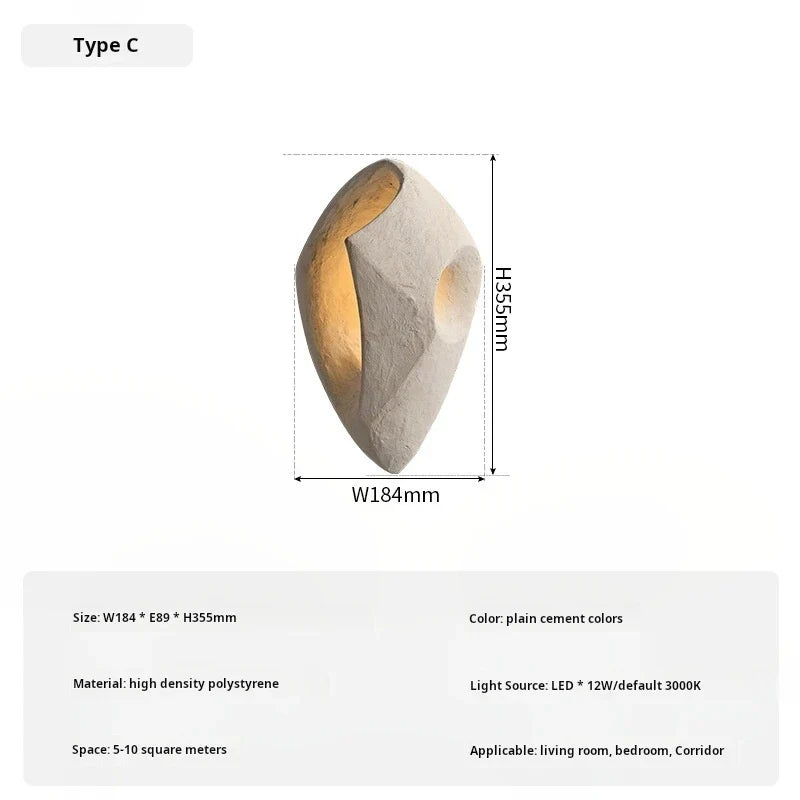Plaster Wabi-Sabi Sconce, view 14