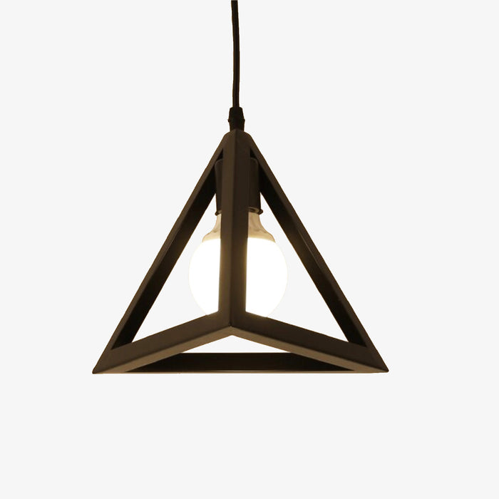 Geometric triangle pendant light in five colors