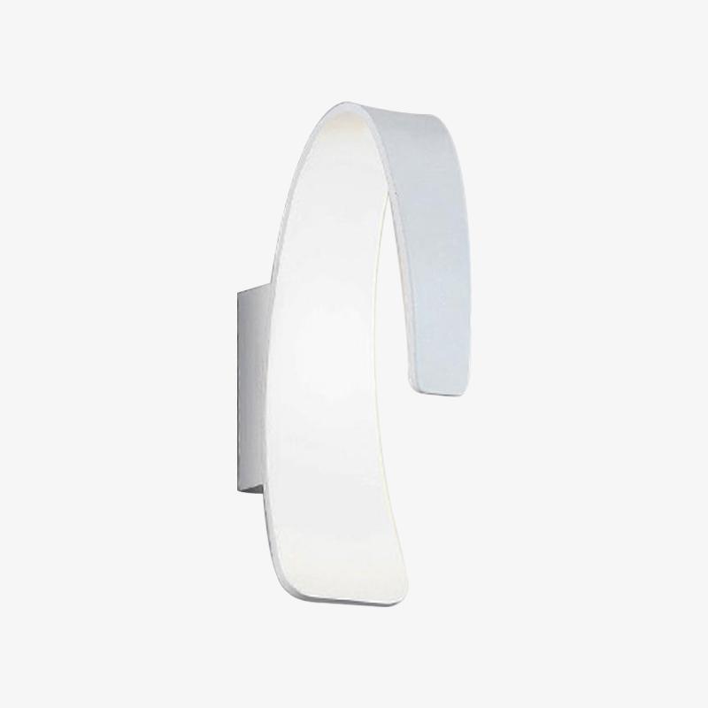 White rounded wall light