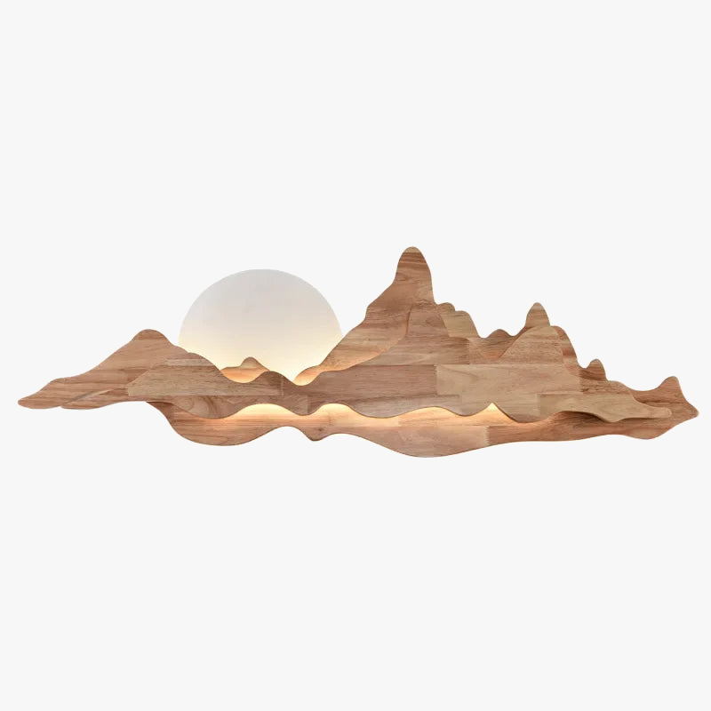 Zen solid wood wall light