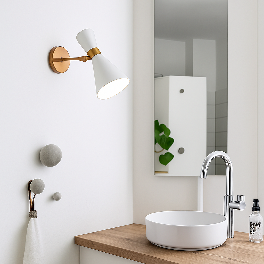 Gold LED sconce