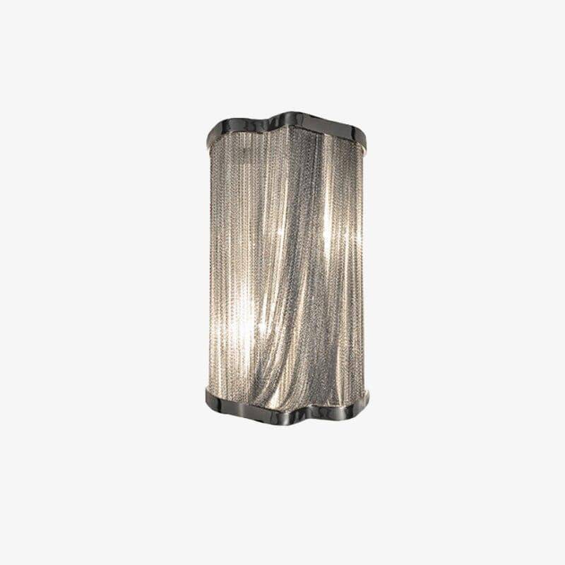 Aluminum and glass LED wall light