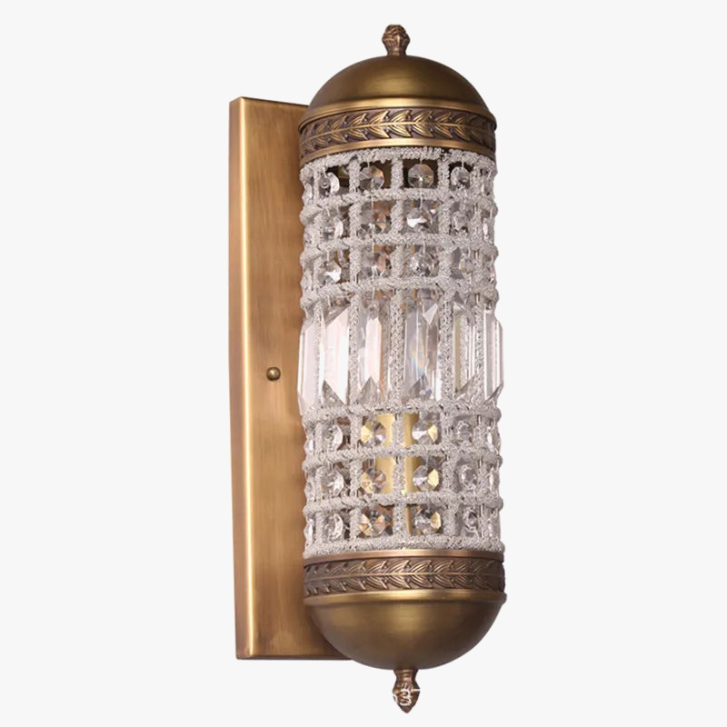 Contemporary crystal wall light