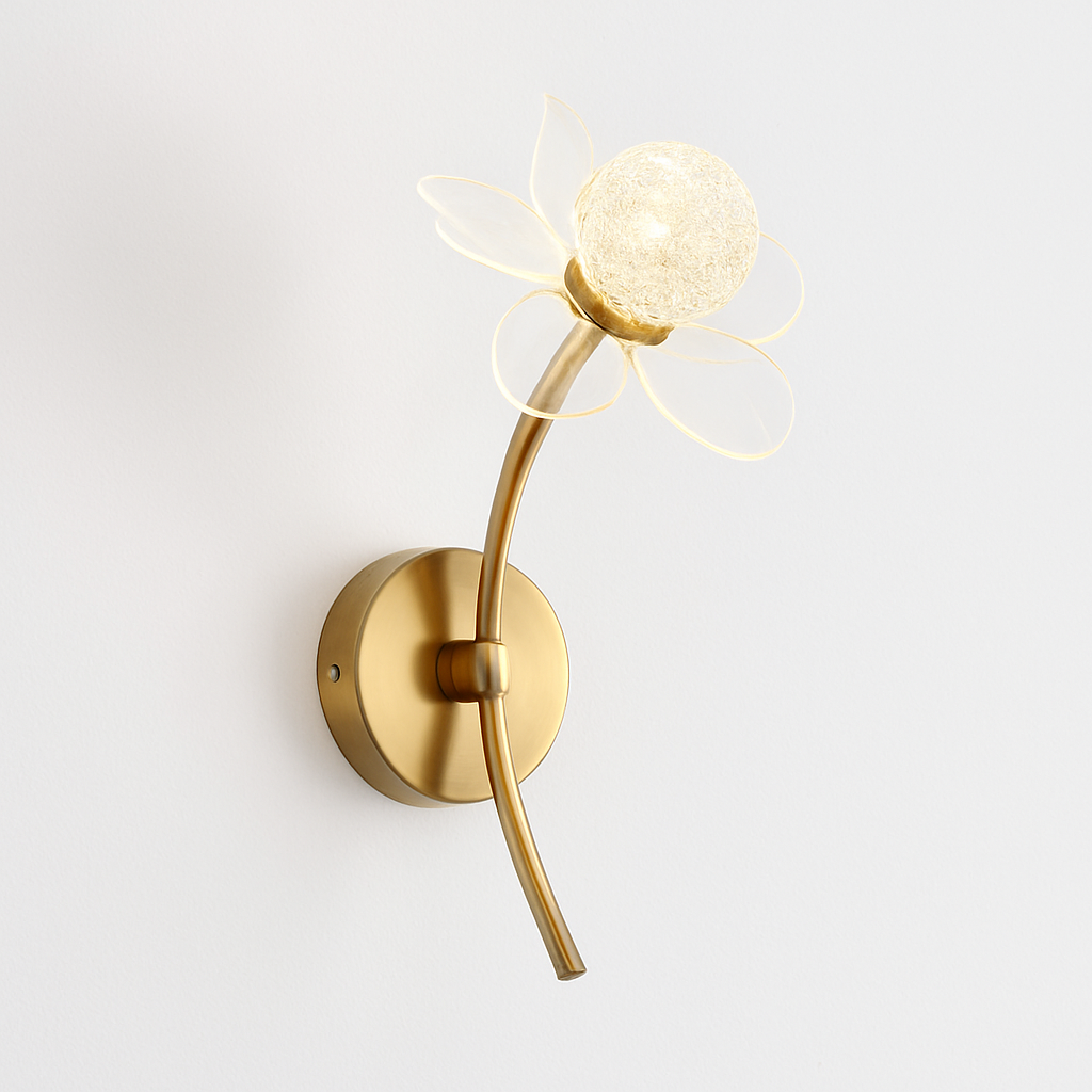 Flower LED wall light
