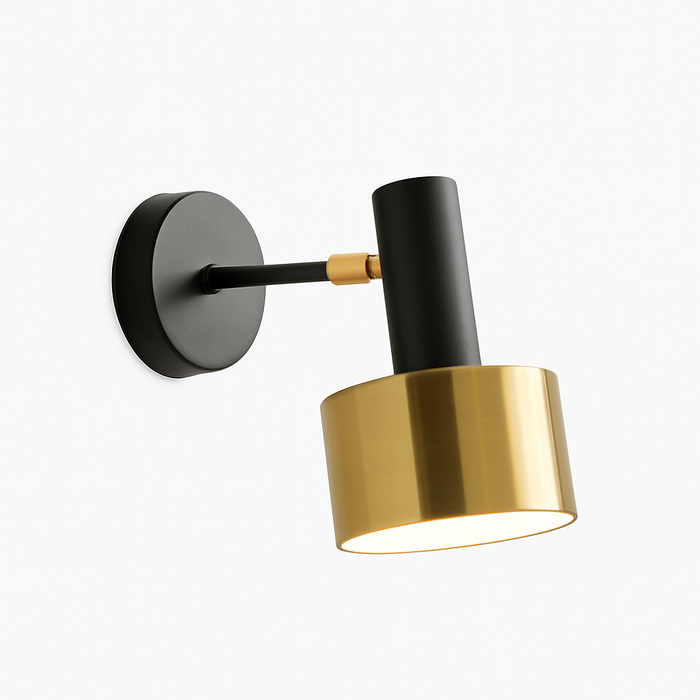 Gold base wall light