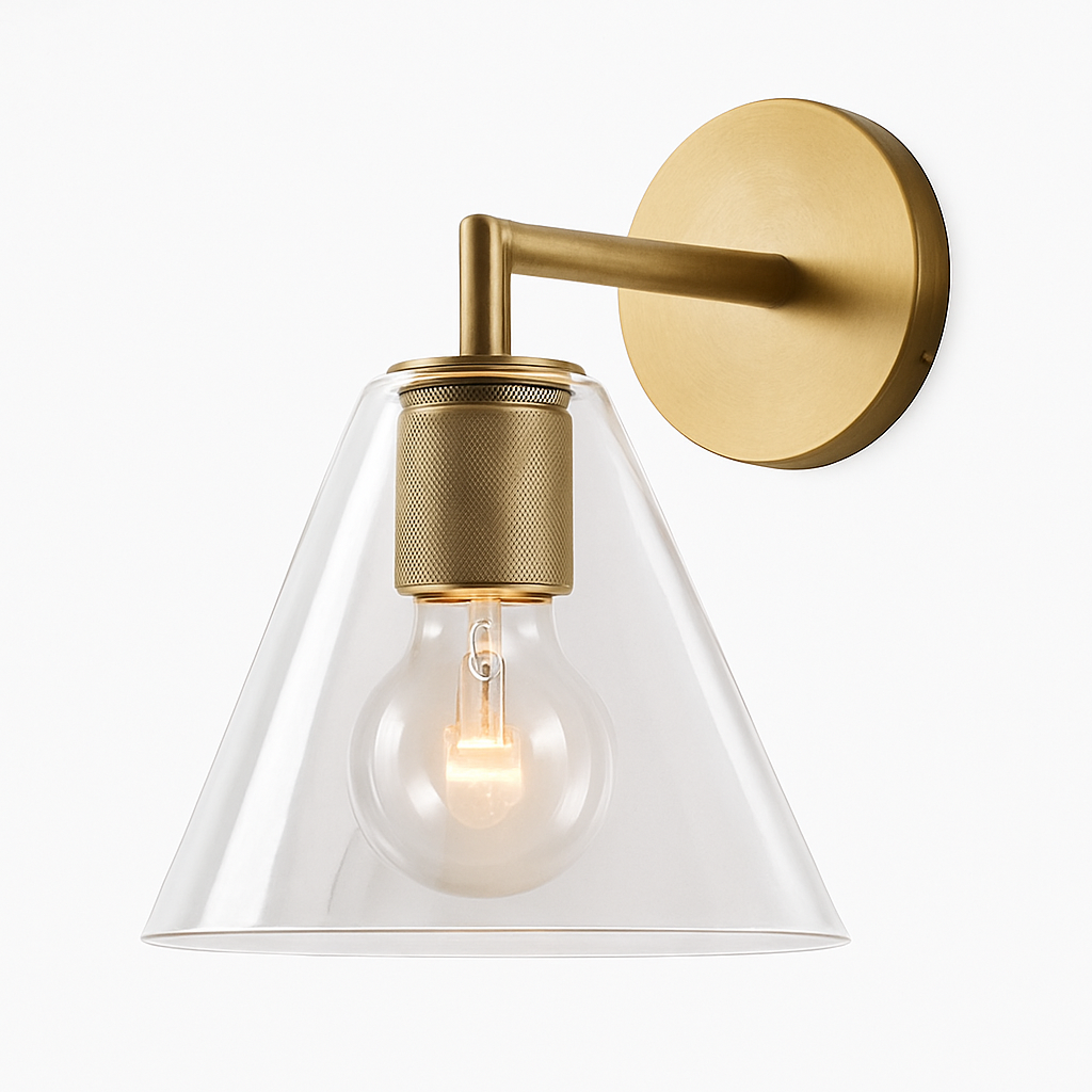 Gold design wall light
