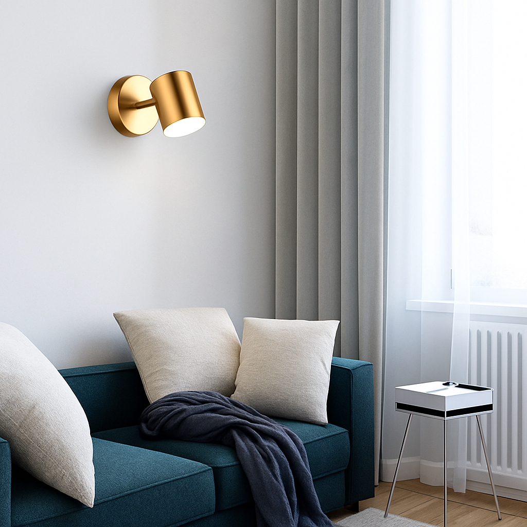 Copper wall spotlight