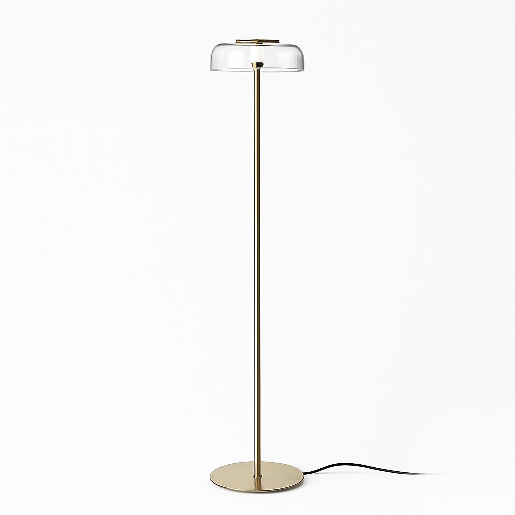 Gold floor lamp