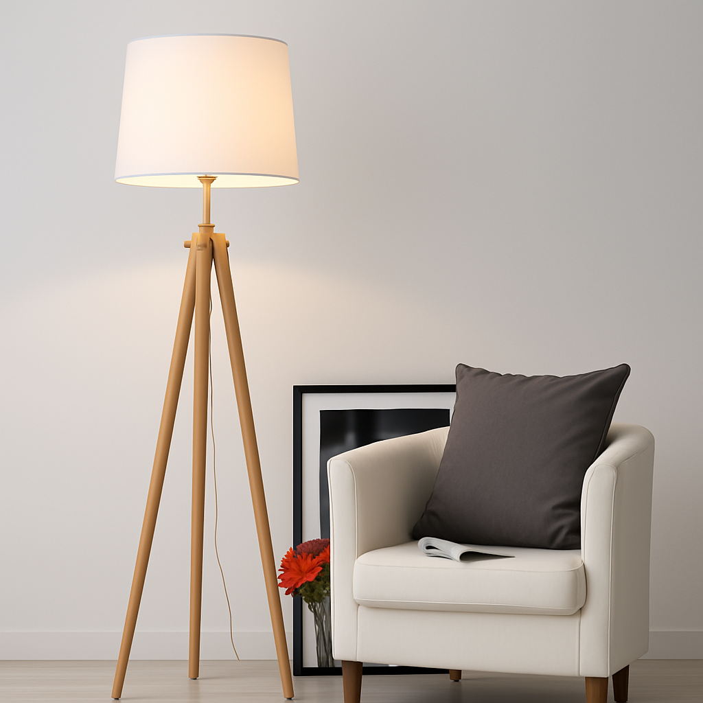 Fabric floor lamp