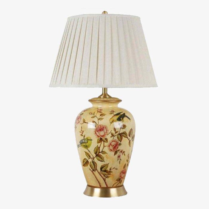 Yellow ceramic lamp