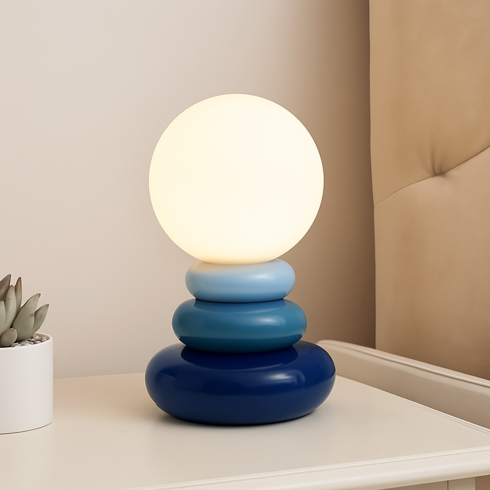 Stone bedside lamp
