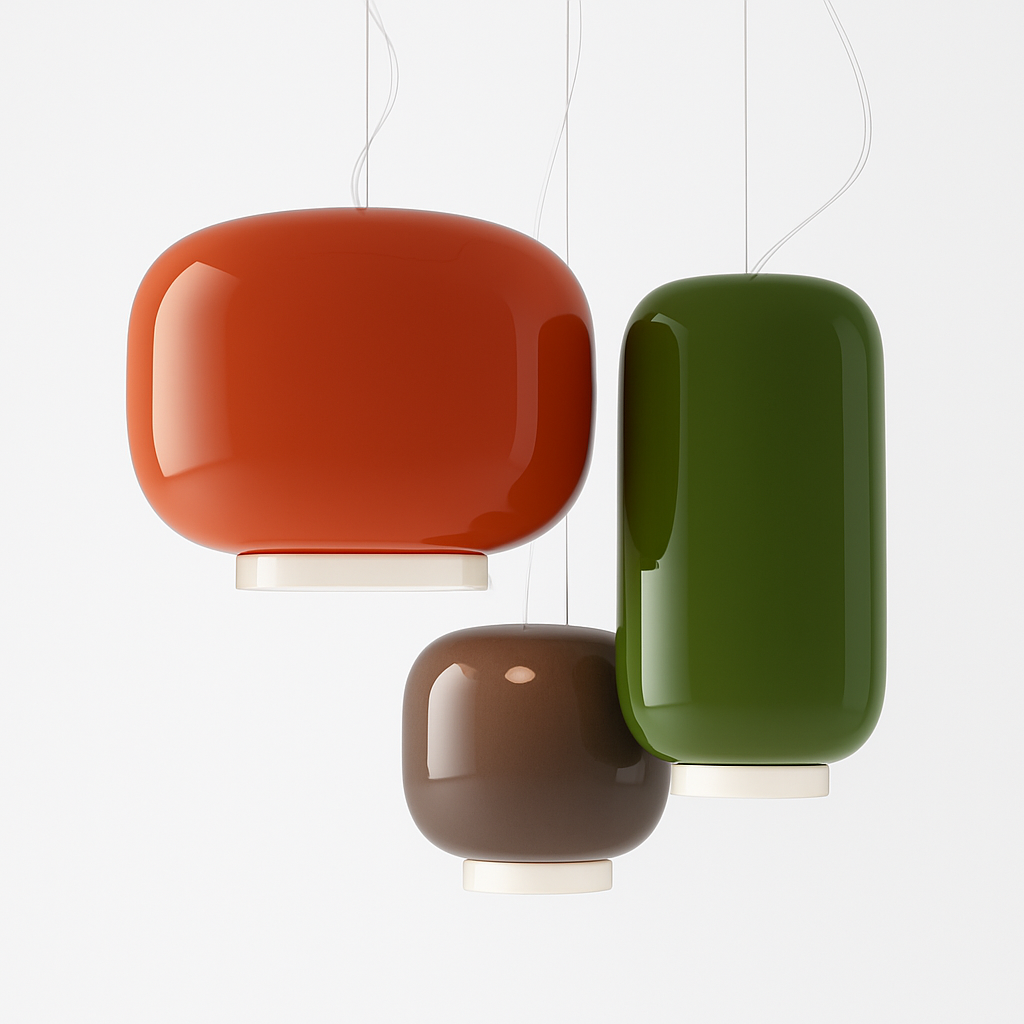 Colored glass pendant