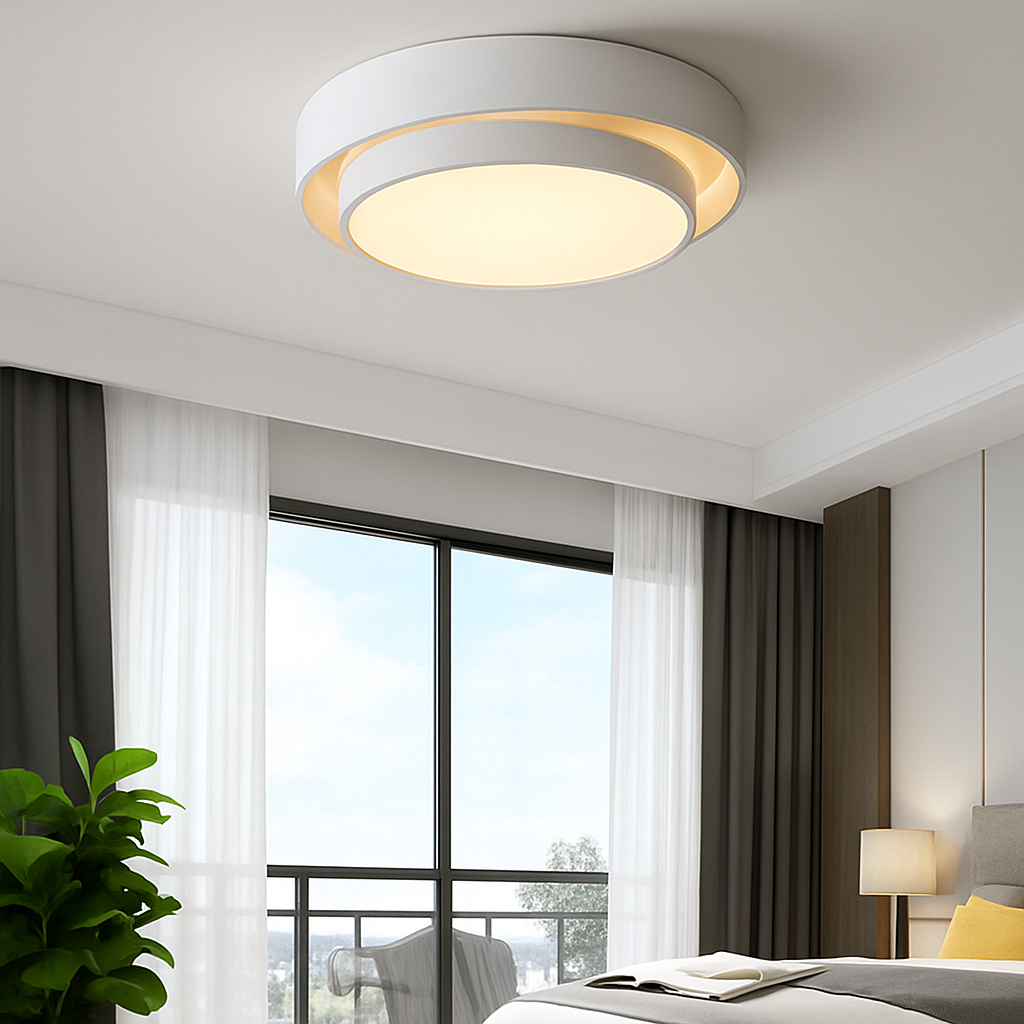 Double shade ceiling light