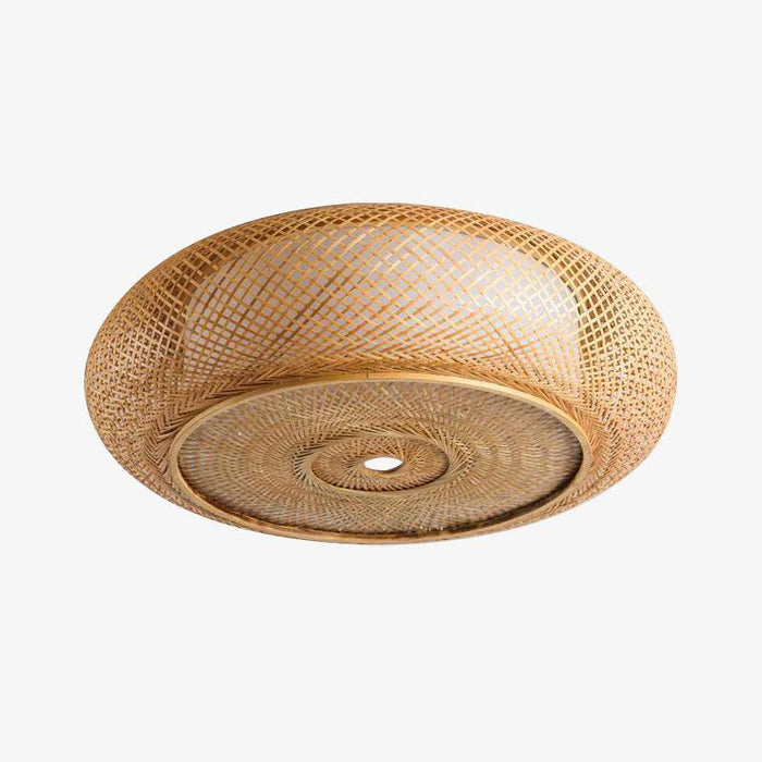 Woven rattan ceiling light