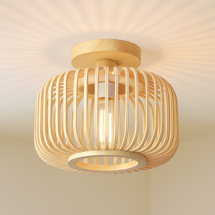 Rattan ceiling light