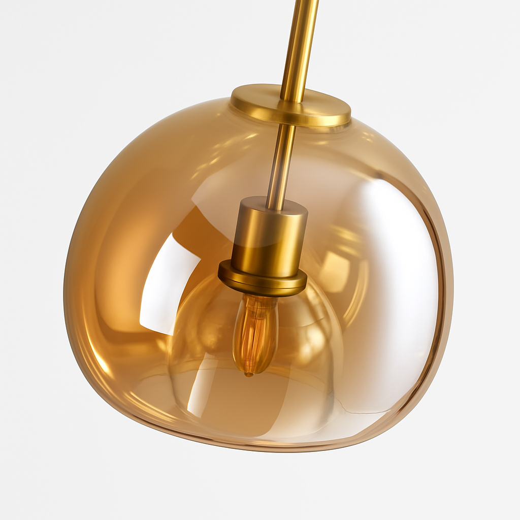 Smoked glass ceiling light