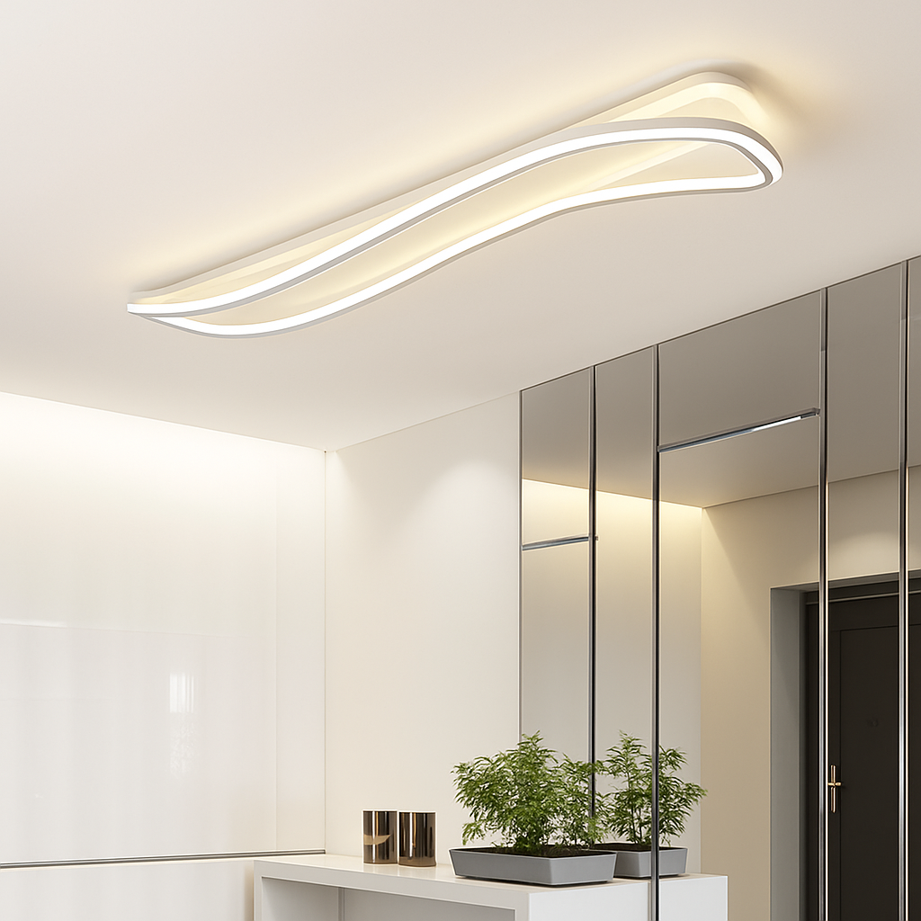 Square gold flush mount