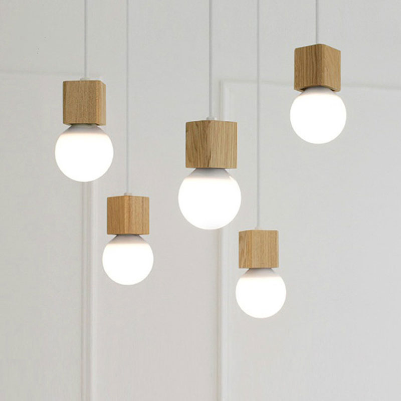 Cubic Wood Pendant, view 3