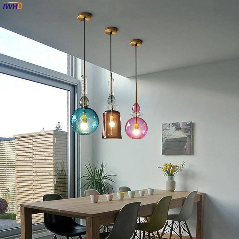 Brushed glass pendant