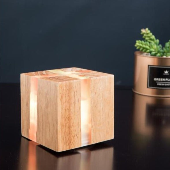 Lymena Wood Cube Light, view 3