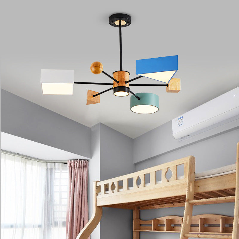 Colorful LED chandelier